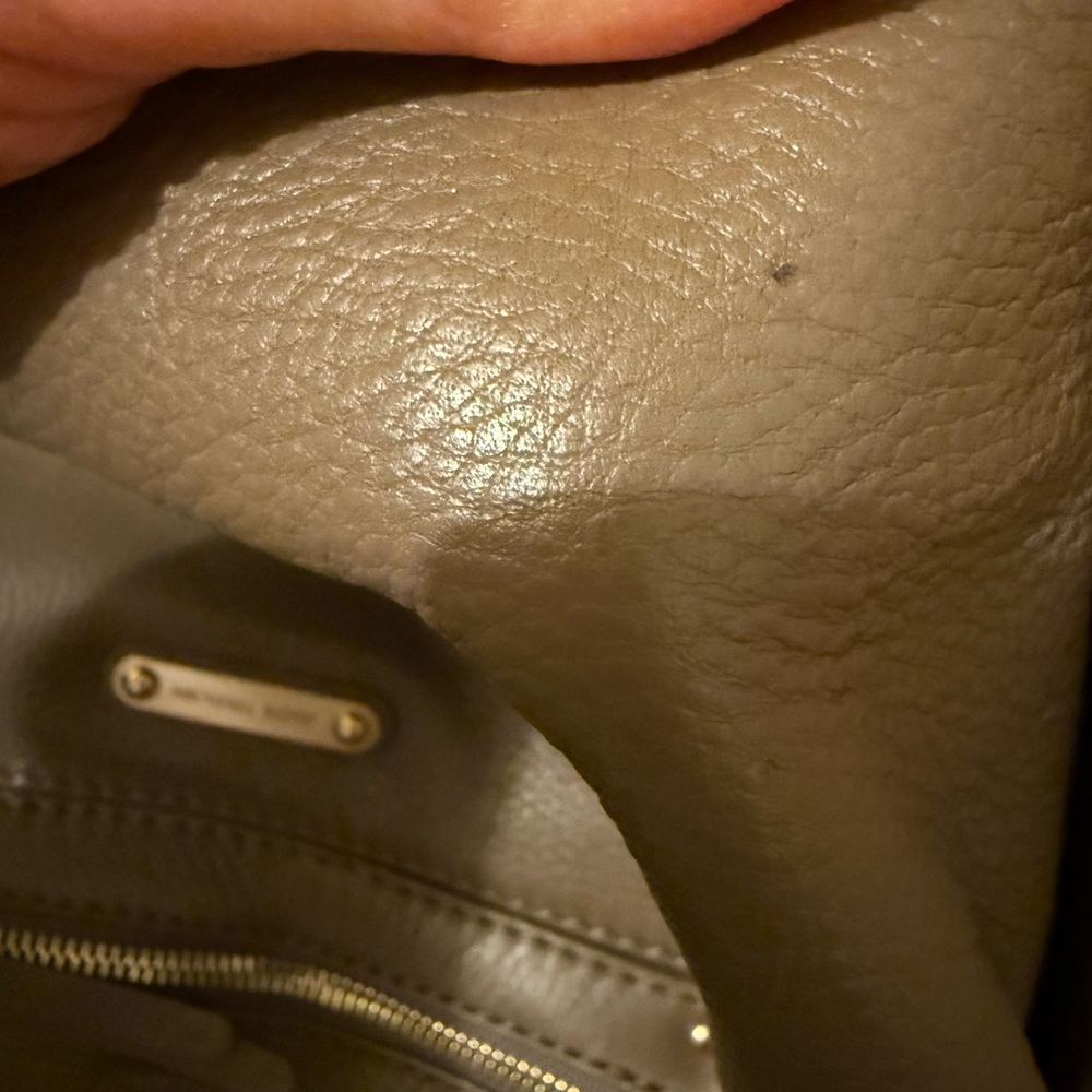 Michael Kors Taupe Brown Vintage Leather Hobo Bag - Picture 6 of 9